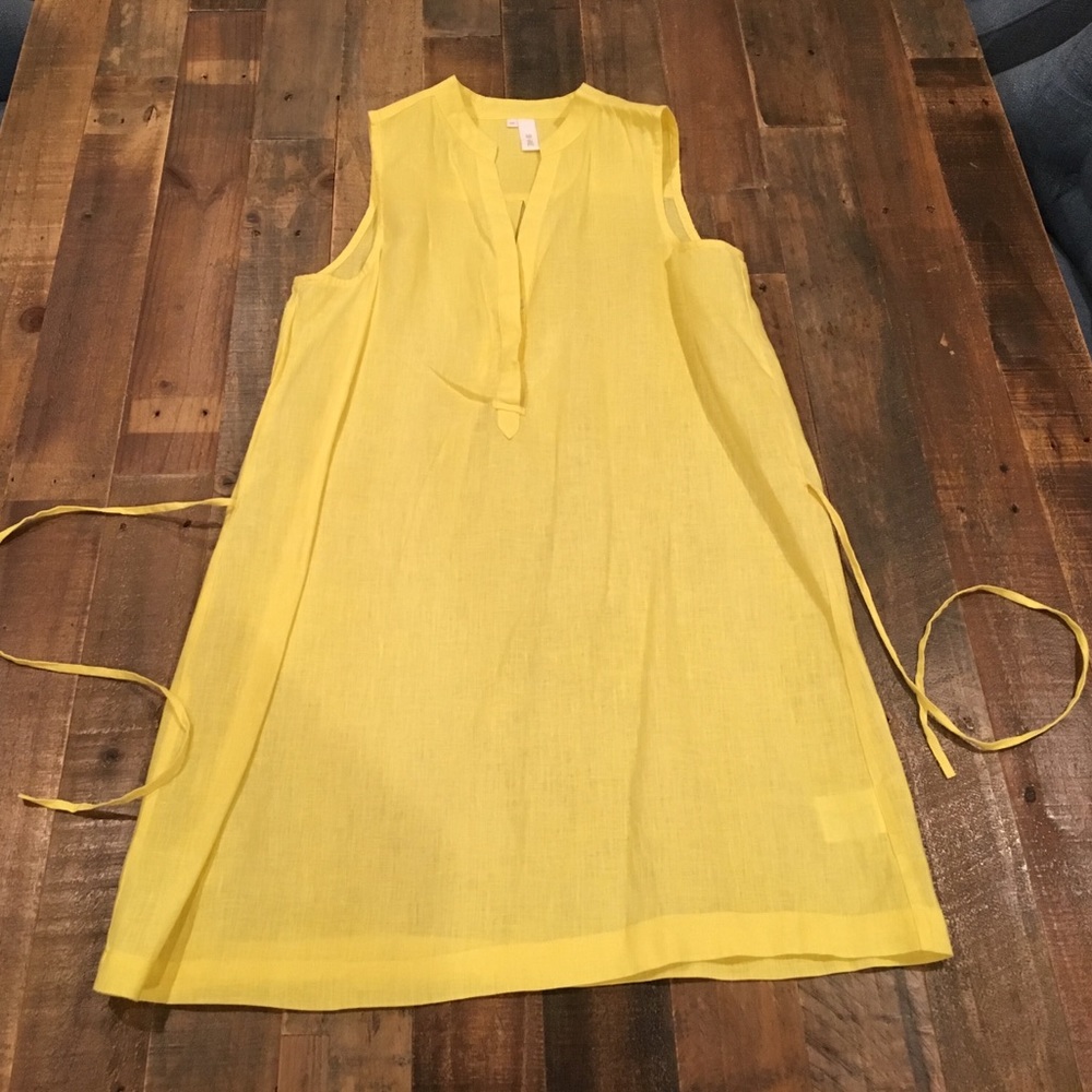 SI-IAE YELLOW LINEN DRESS
